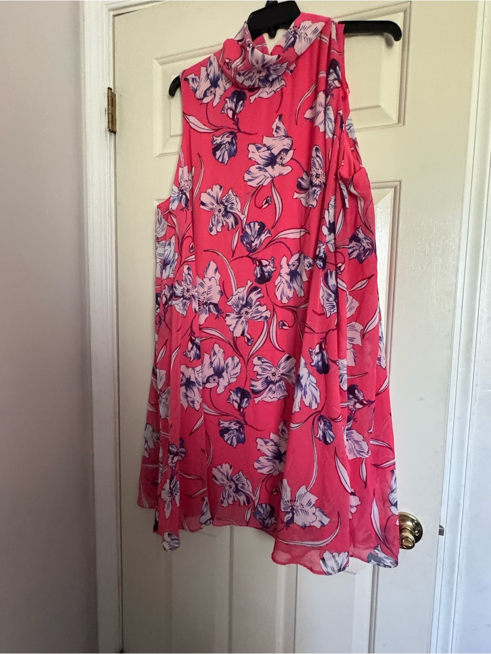 Jessica Howard Coral Pink Floral A-Line Sleeveless Dress/Size 24